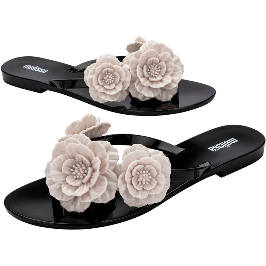 Melissa Harmonic Springtime FLIP FLOP AT136 BLACK/BEIGE