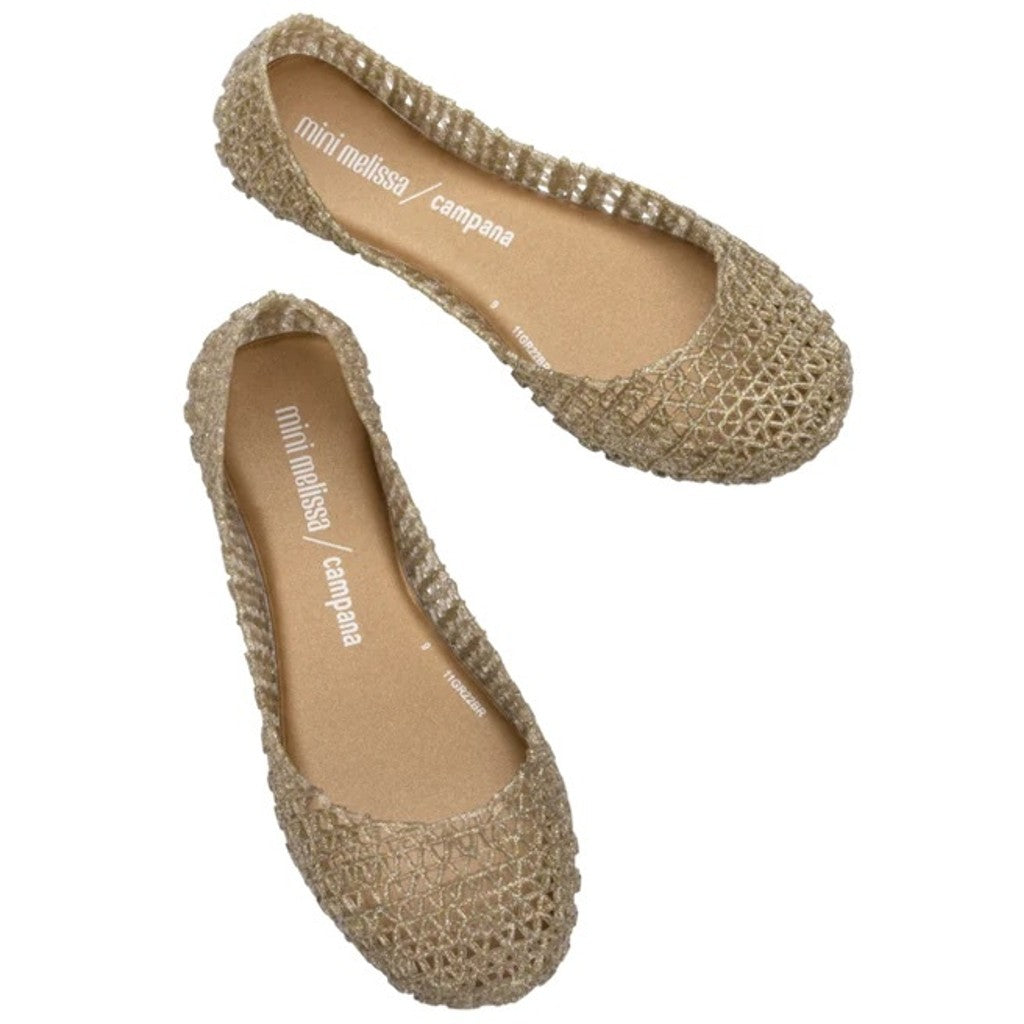 Melissa MELISSA CAMPANA PAPEL INF SANDAL AO474 GLITTER GOLD