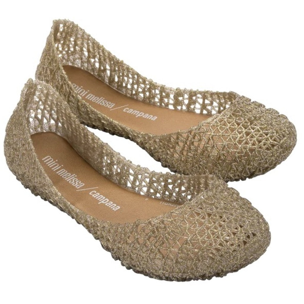 Melissa MELISSA CAMPANA PAPEL INF SANDAL AO474 GLITTER GOLD