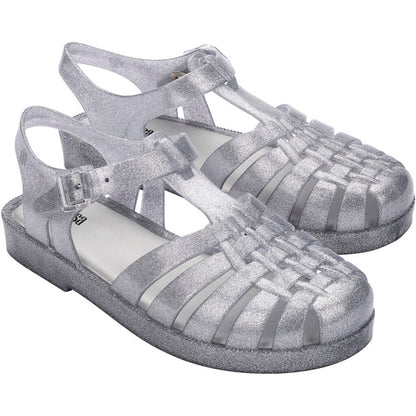 Melissa MELISSA POSSESSION SHINY SANDAL AU691 GLITTER CLEAR/SILVER