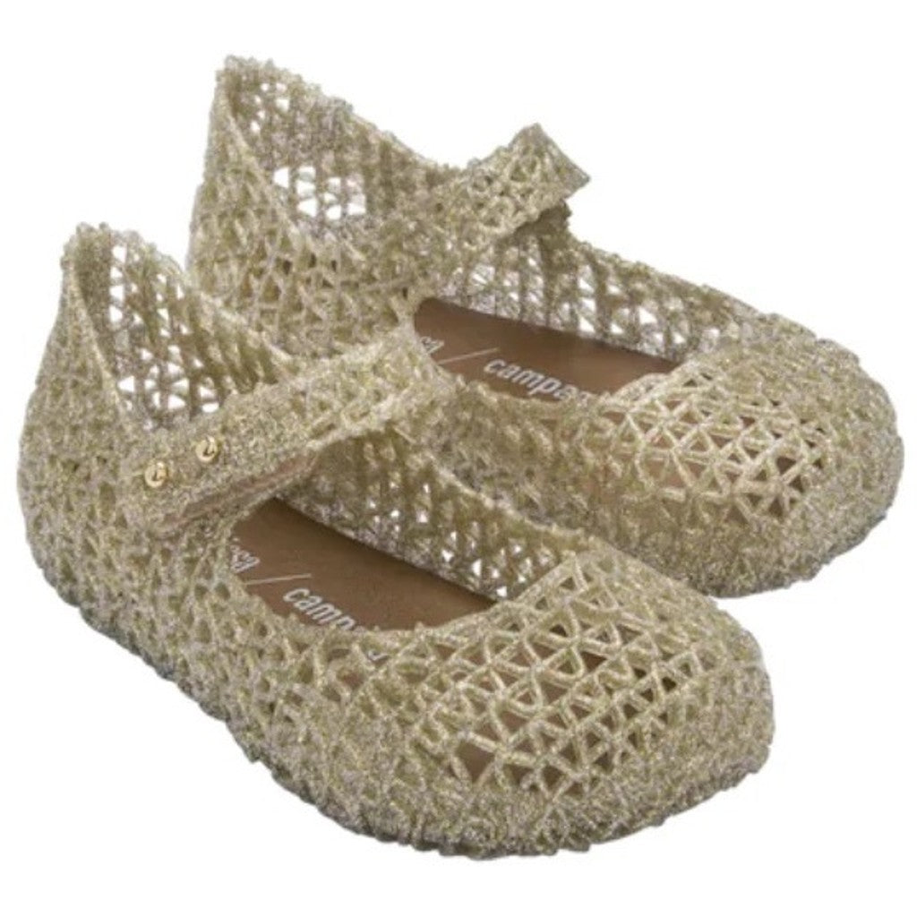 Melissa MINI MELISSA CAMPANA PAPEL BB SANDAL 50712 GOLD GLITTER