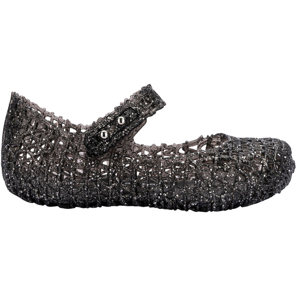 Mini Melissa MINI MELISSA CAMPANA PAPEL BB SANDAL AJ850 BLACK GLITTER